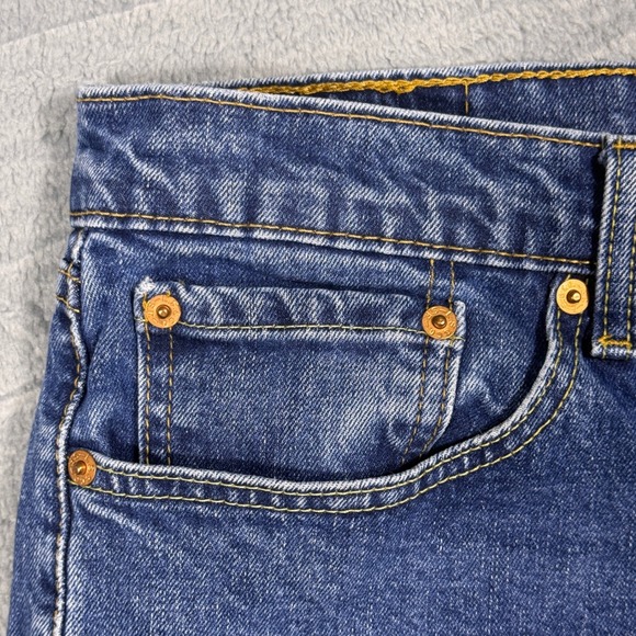 Levi's‎ 505 Regular Fit Jeans Mens W36 L32 Medium Wash Blue Denim - Picture 6 of 10